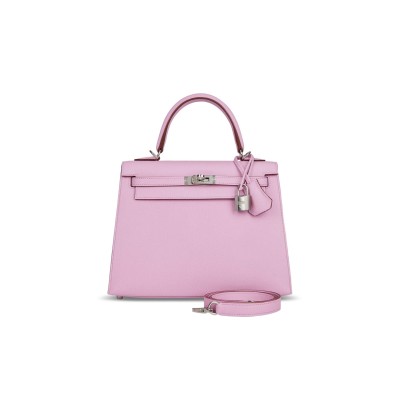 HERMES KELLY 25 EPSOM PALLADIUM HARDWARE (25*17*7cm)